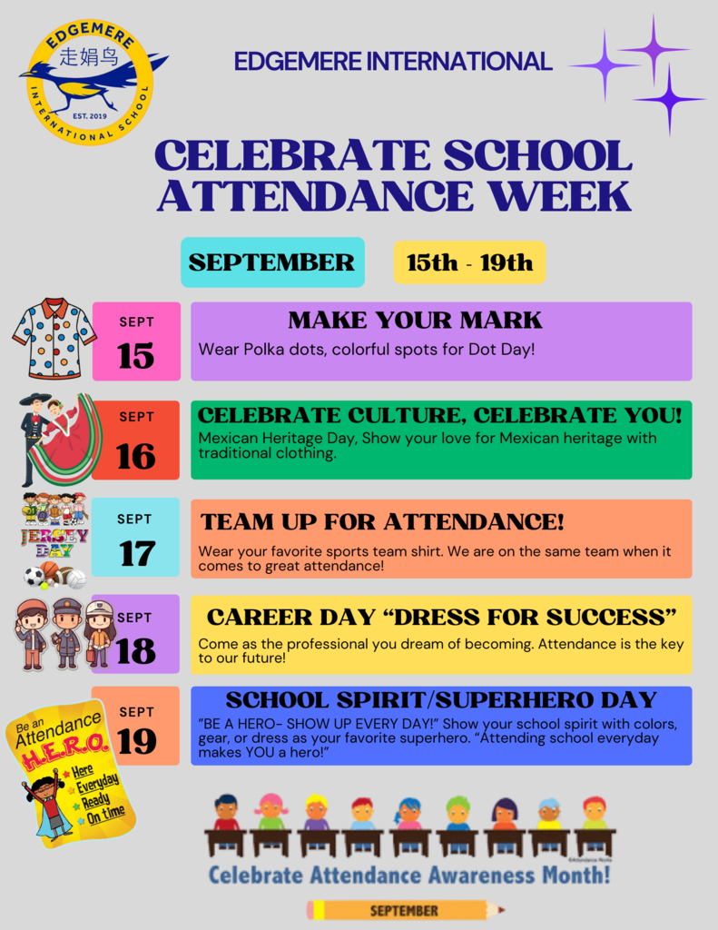 School attendance week flyer
