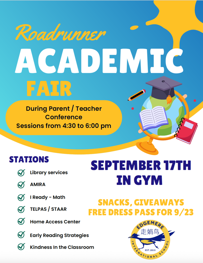 roadrunner academic fair flyer