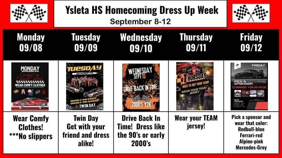 ysleta HS HOCO dress up week