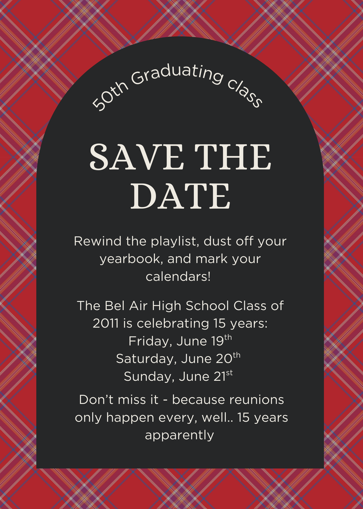 Hey Highlander Alumni! It's been 15 years, if you can believe it.  Class of 2011 it's time to celebrate!