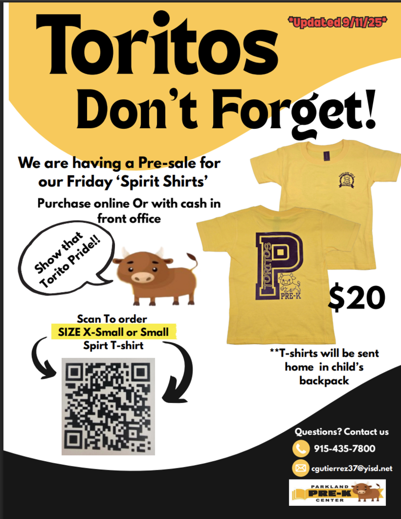 Parkland Torito Spirit Shirts