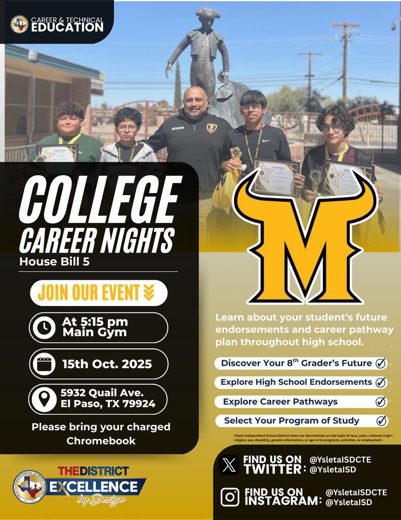 8th Grade Career Path Sign Up Night @ Parkland High School on October 15th at 5:15 in the main gym