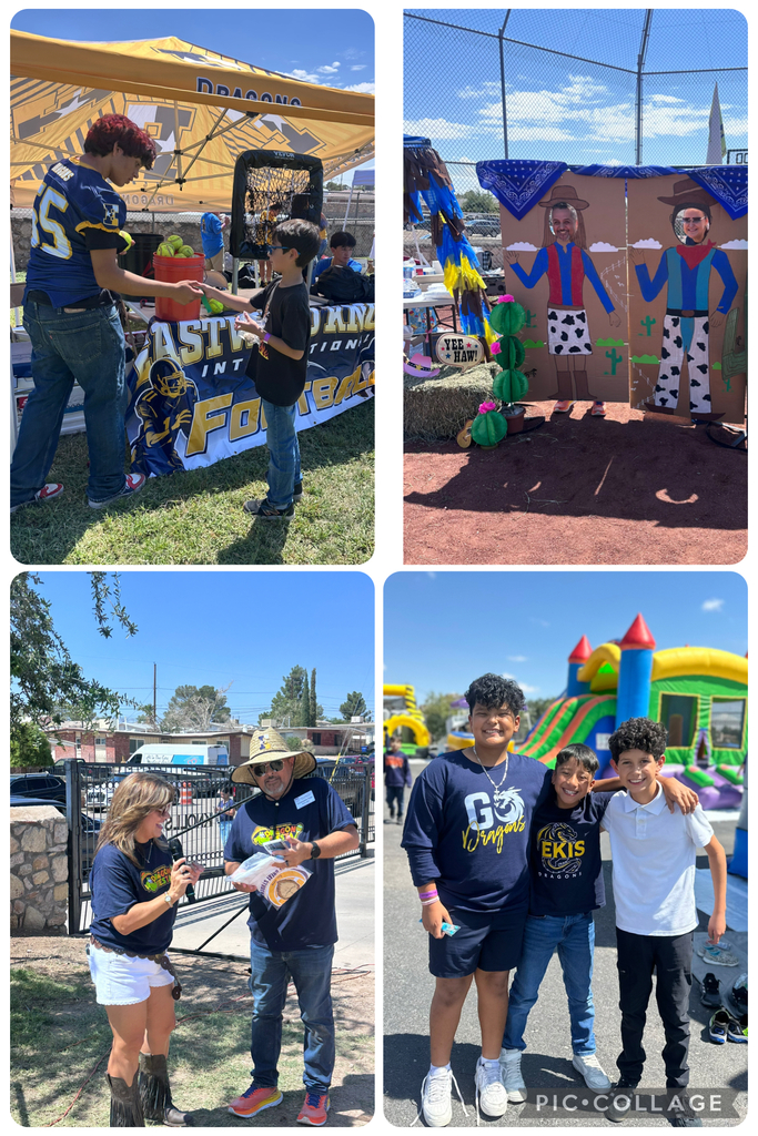 Photo collage of EKIS students and staff celebrating Dragon Fiesta.