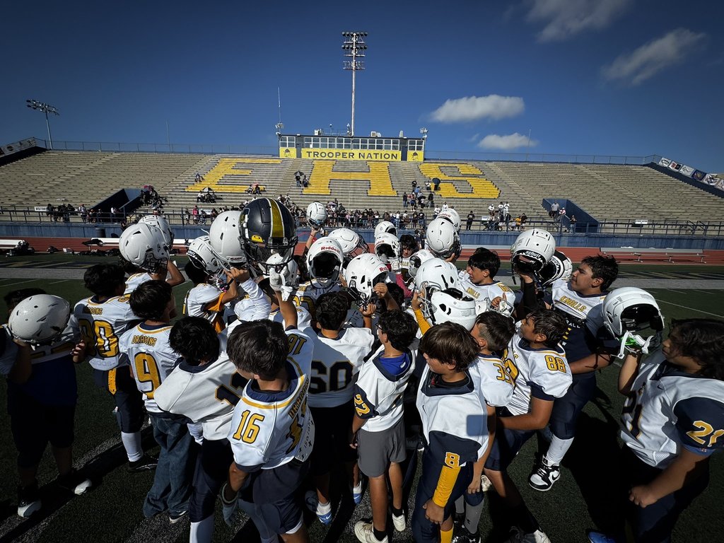 Photo of EKIS students at a football game.
