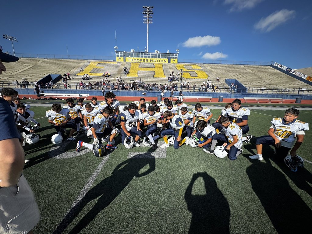 Photo of EKIS students at a football game.