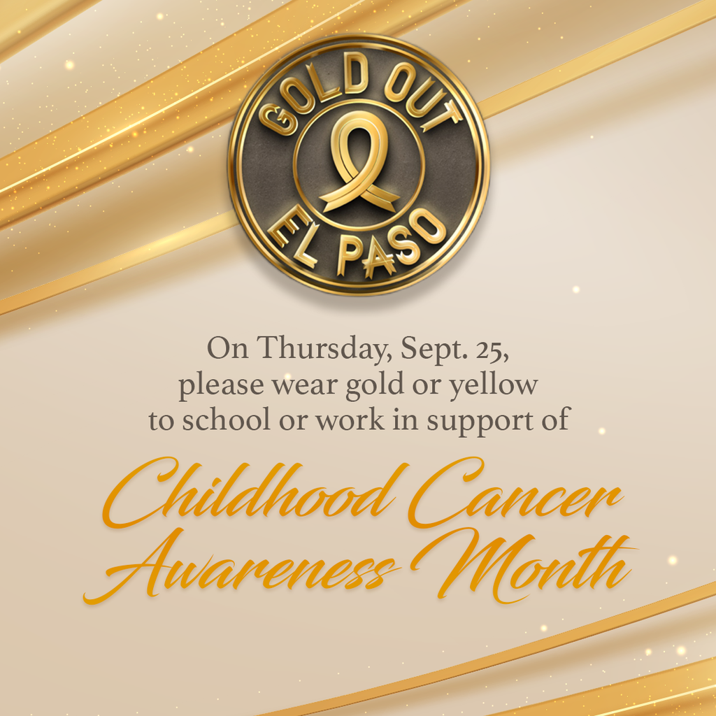 Graphic for Childhood Cancer Awareness Month.