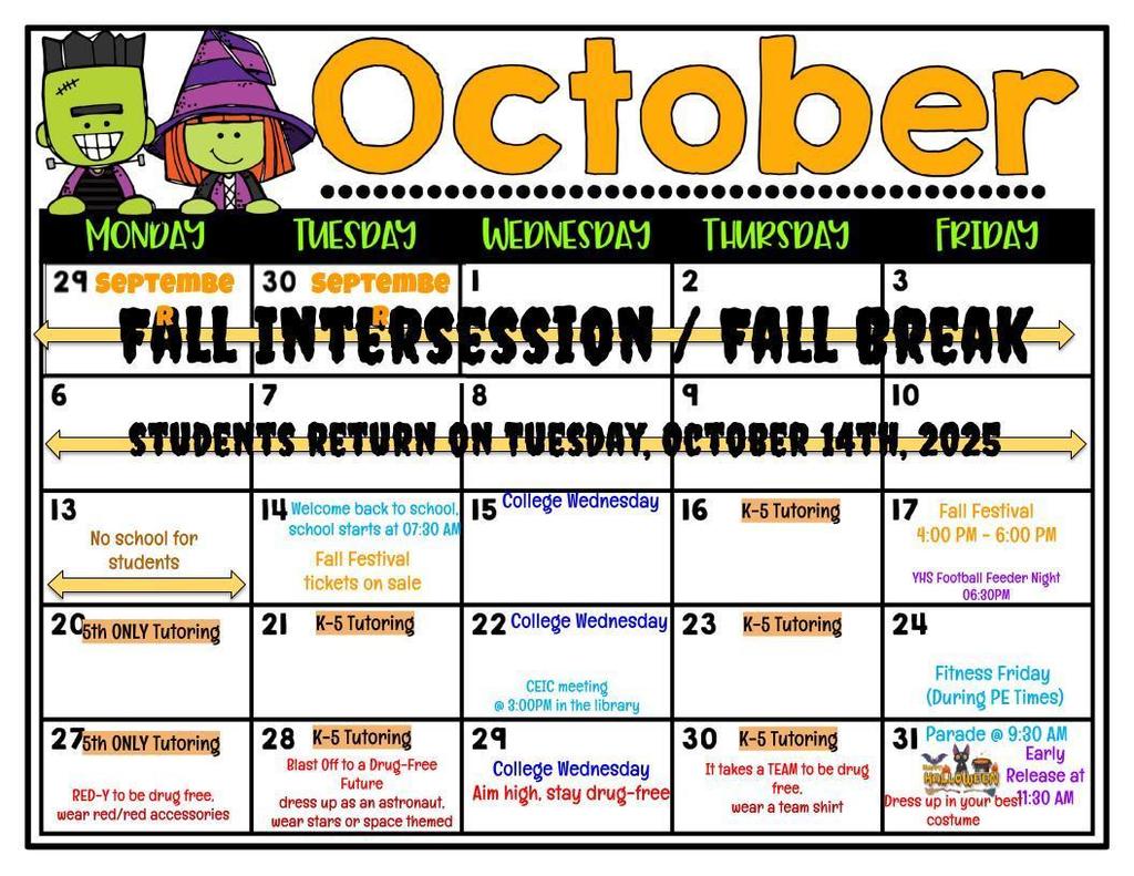 October Calendar 