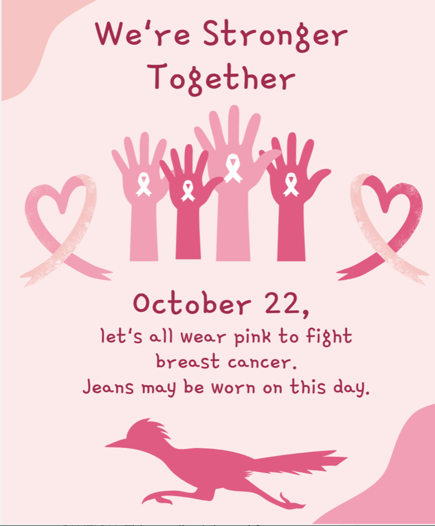 💕 Wear pink on October 22,2025 to stand strong in the fight against breast cancer!