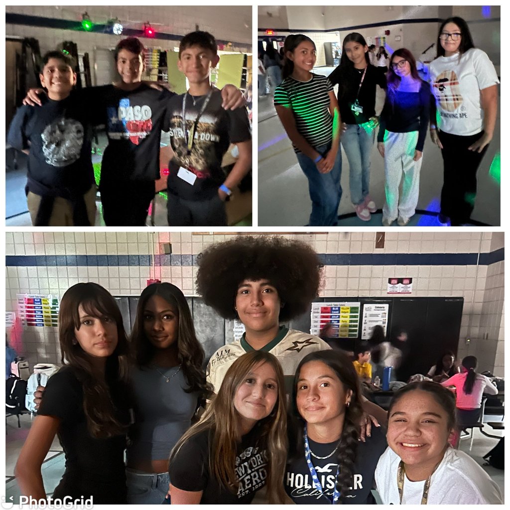 Photo collage of EKIS students at the perfect attendance dance.