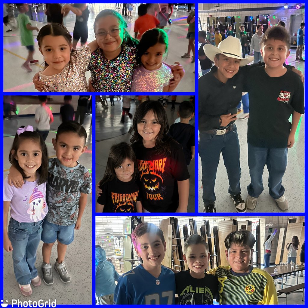 Photo collage of EKIS students at the perfect attendance dance.