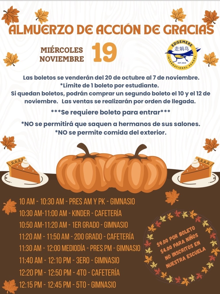 Thanksgiving Luncheon flyer spanish