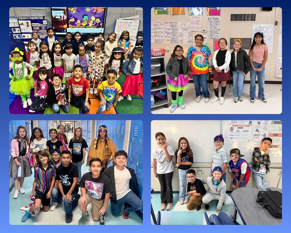 Photo collage of EKIS students celebrating during red ribbon week.