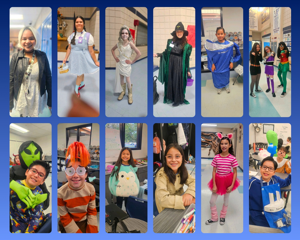 Photo collage of EKIS students showing their creative costumes.