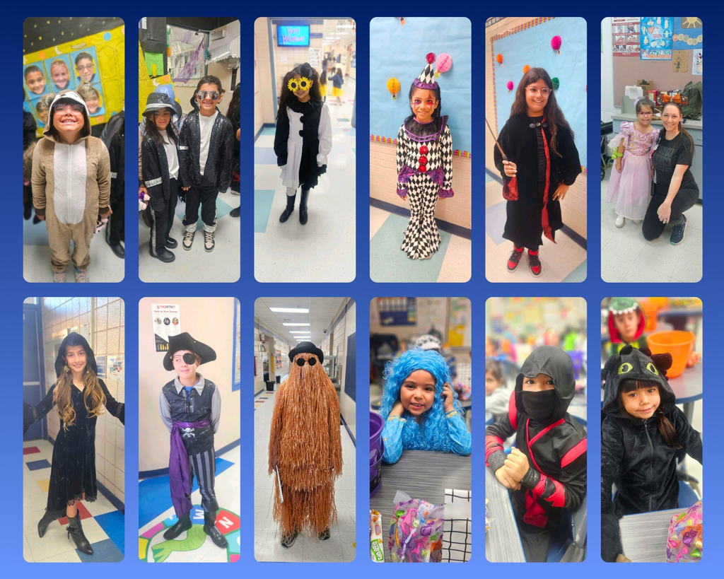 Photo collage of EKIS students showing their creative costumes.