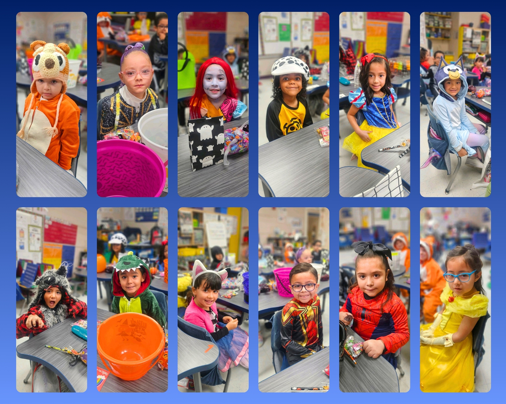 Photo collage of EKIS students showing their creative costumes.