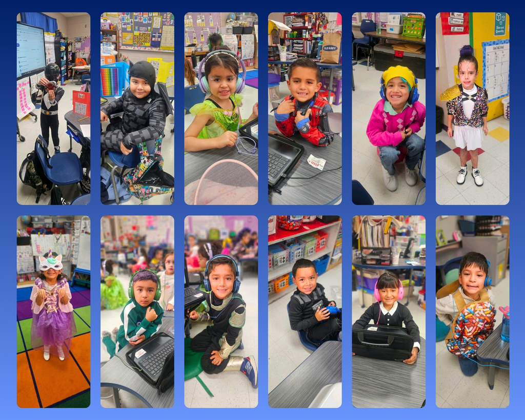 Photo collage of EKIS students showing their creative costumes.