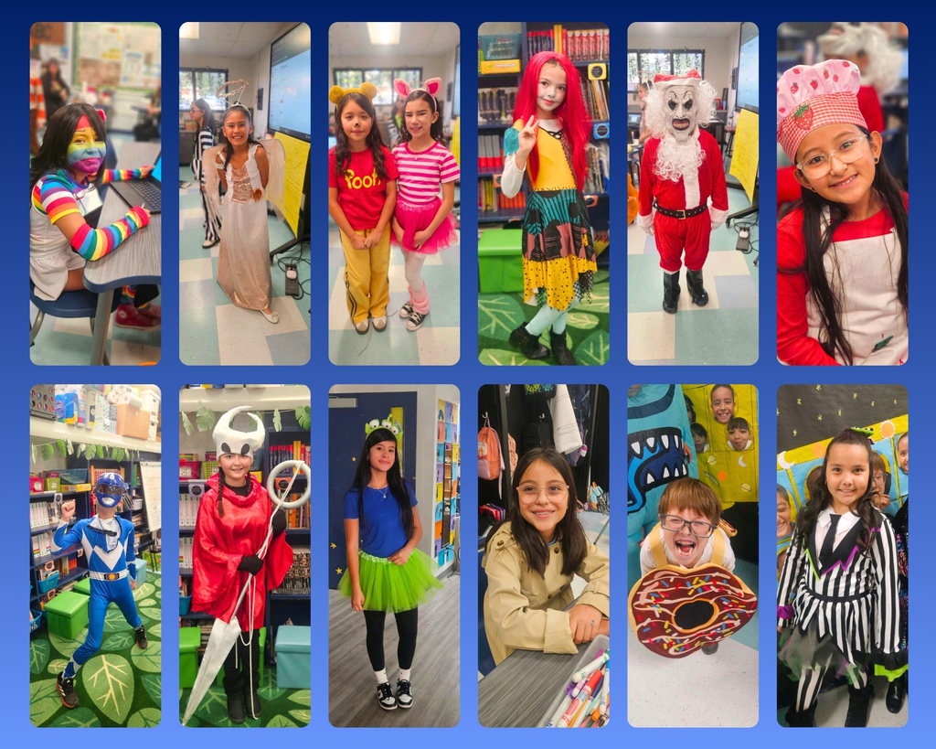 Photo collage of EKIS students showing their creative costumes.