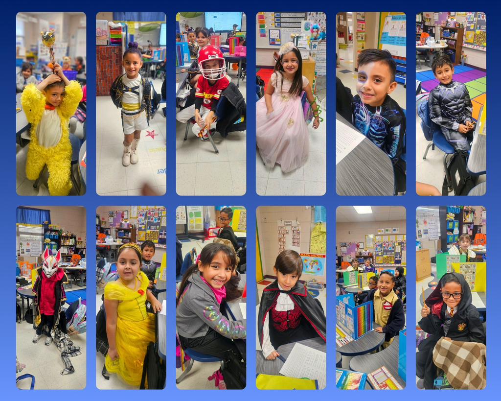 Photo collage of EKIS students showing their creative costumes.