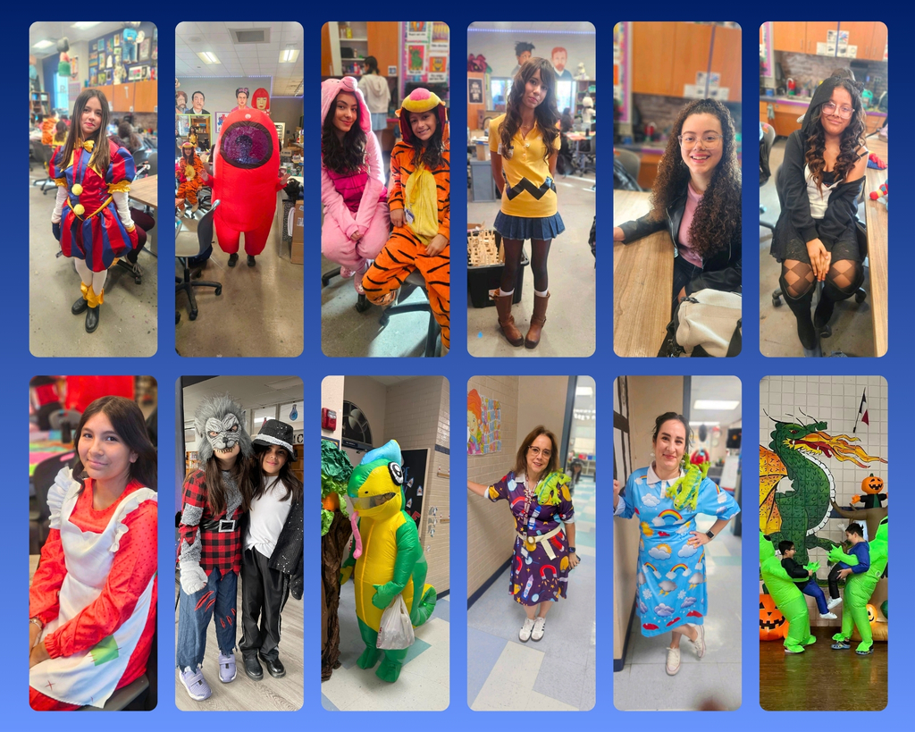 Photo collage of EKIS students showing their creative costumes.