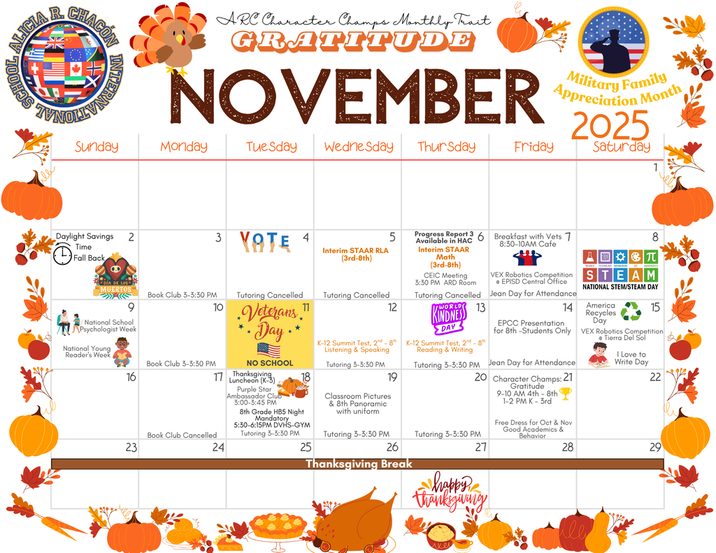 ARC November Calendar