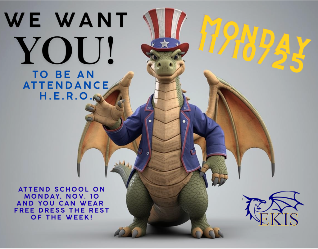 Announcement for Veteran's Day celebration on Monday.