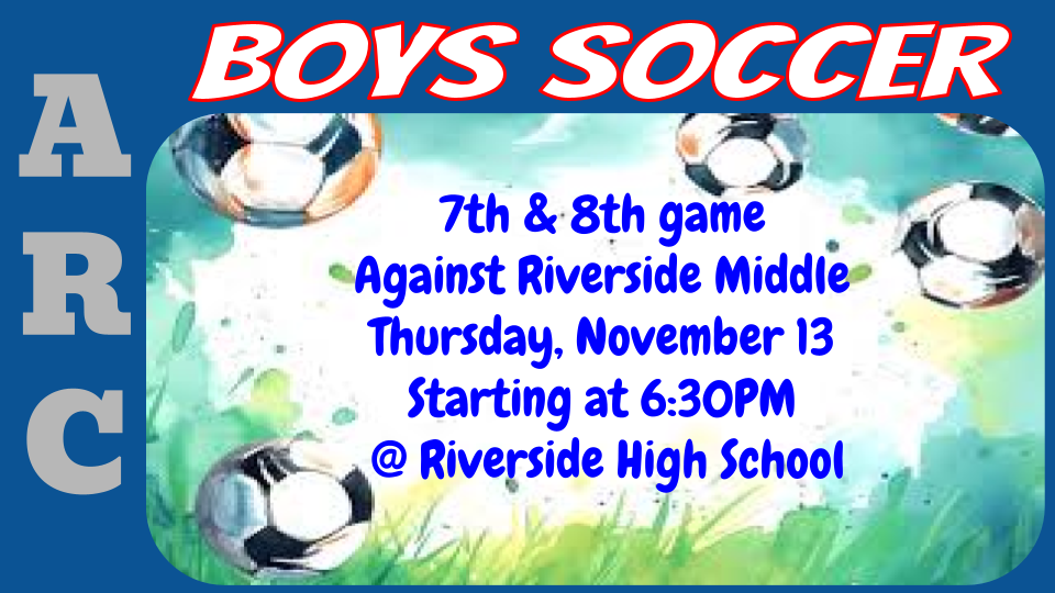 ARC Boys Soccer game info
