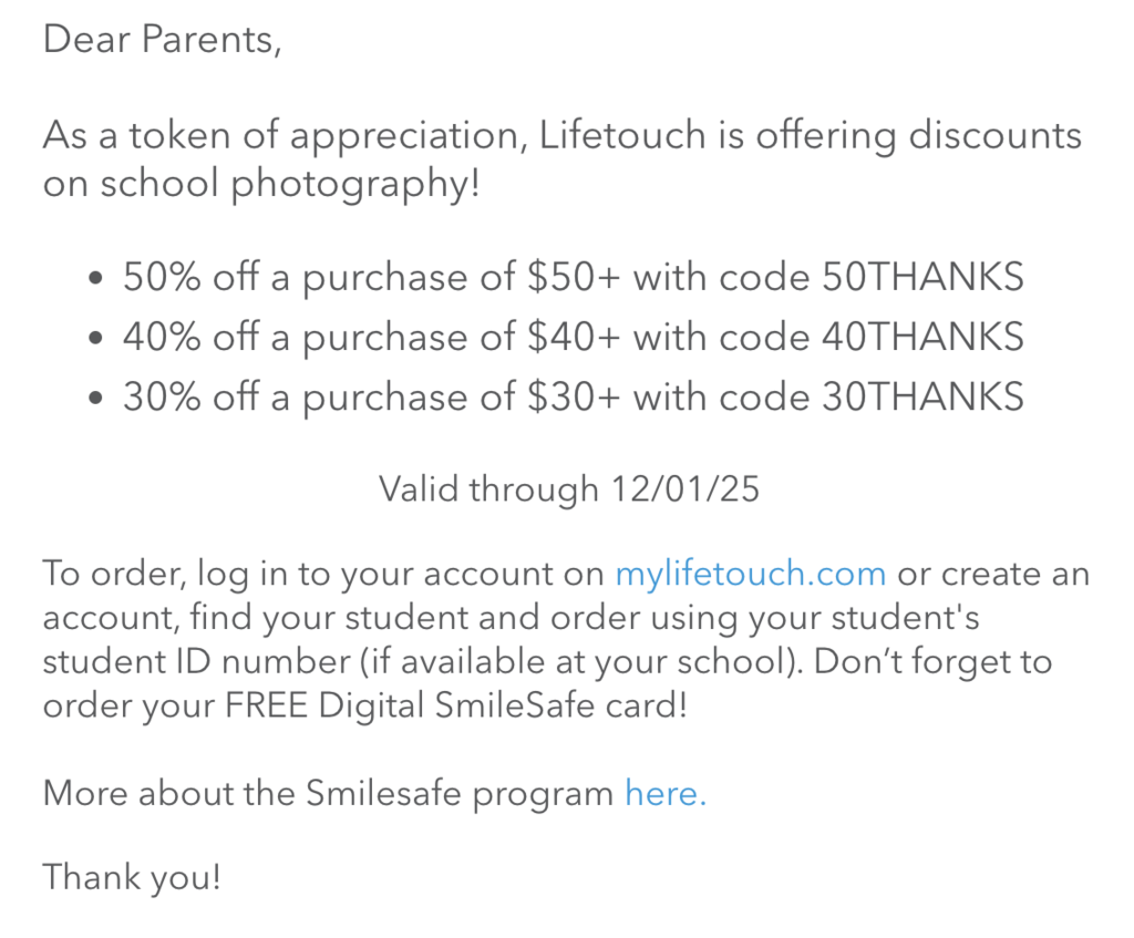 Lifetouch Yearbook Discount