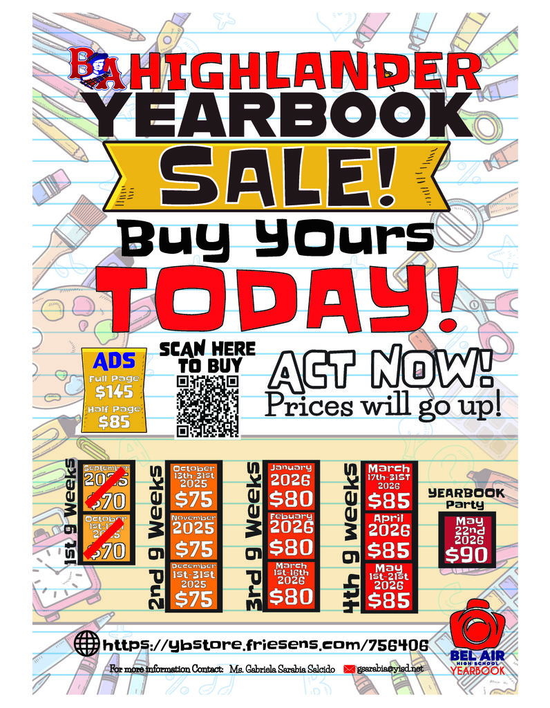 Highlander yearbooks are on sale now