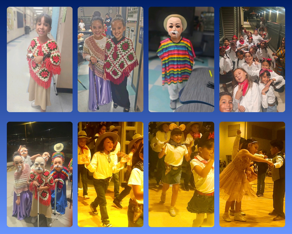 Photo collage of EKIS students celebrating Hispanidad.