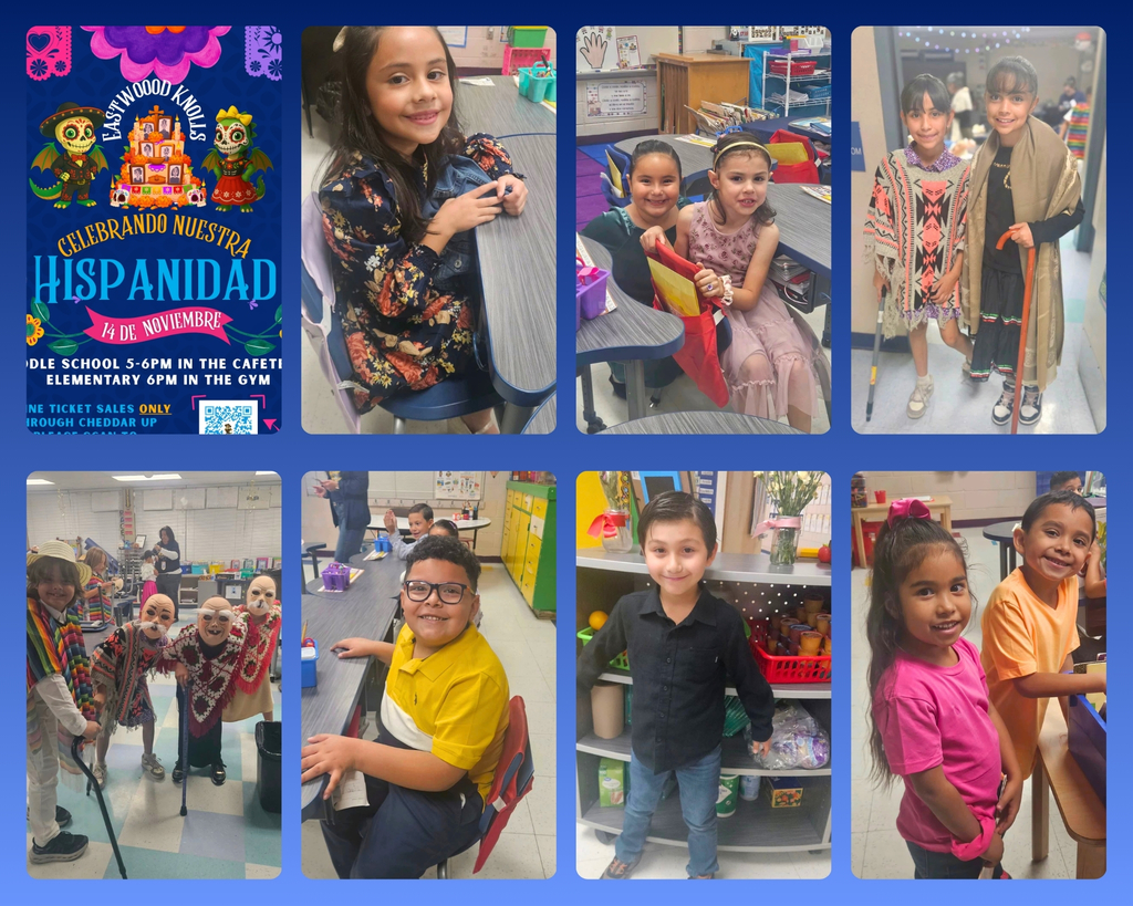 Photo collage of EKIS students celebrating Hispanidad.