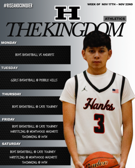 Athletics Schedule Week of November 17 - 21