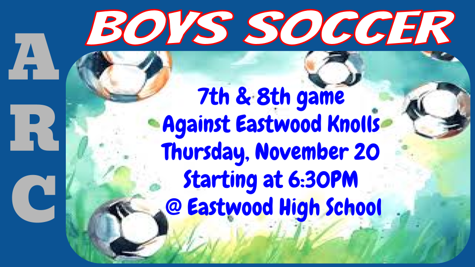 ARC Boys Soccer game info