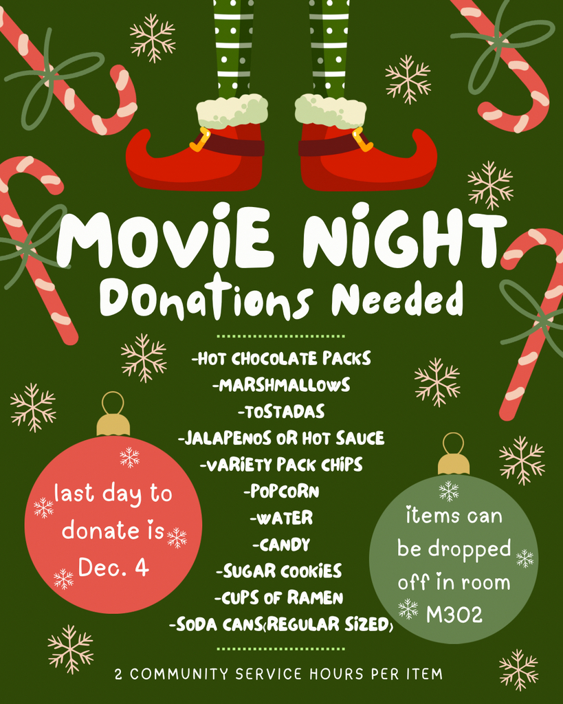Elf Movie Night donations