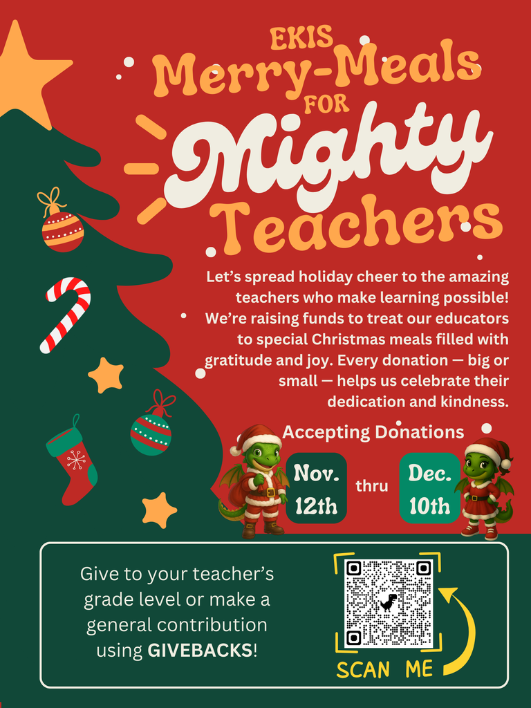Flyer to raise funds to treat educators to a special Christmas meal.