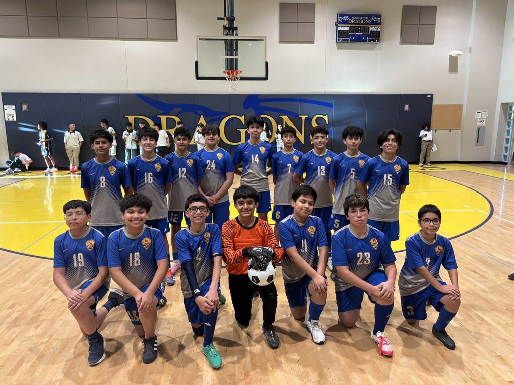 Photo of EKIS 8th-grade soccer players.