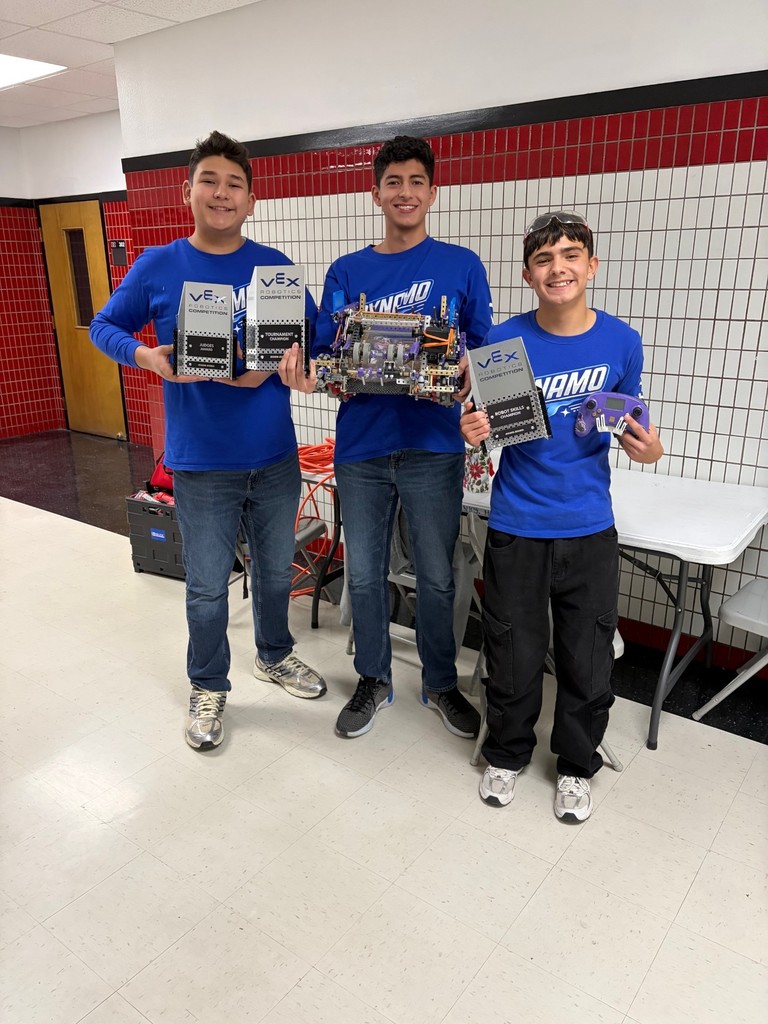 Please help me congratulate Team Dynamo, who brought home Tournament Champs on Saturday at the Hanks VEX V5 Robotics Competition.  GO BEL AIR ROBOTICS!!
