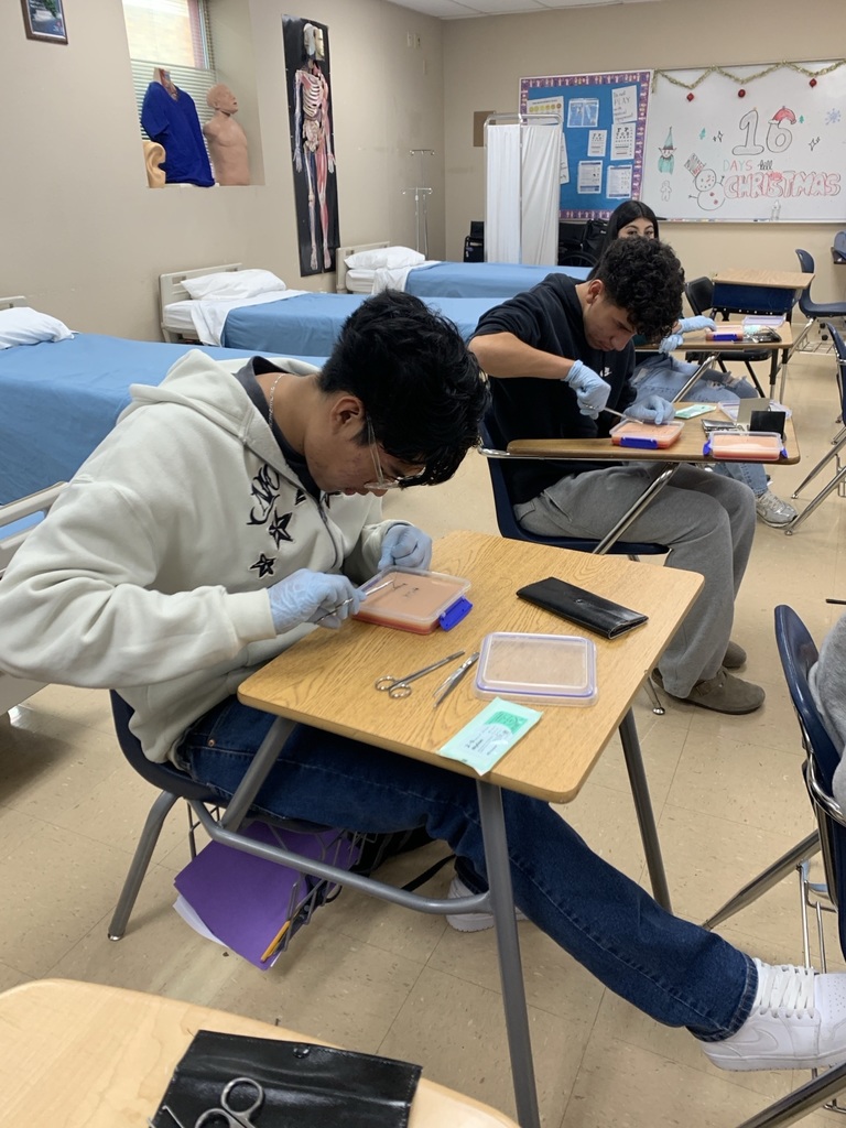 On December 10th, Texas Tech AHEC came to demonstrate suturing to our Health Professions students in clinicals and they loved it!!!