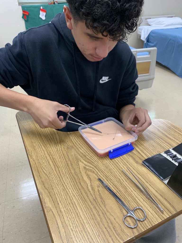 On December 10th, Texas Tech AHEC came to demonstrate suturing to our Health Professions students in clinicals and they loved it!!!