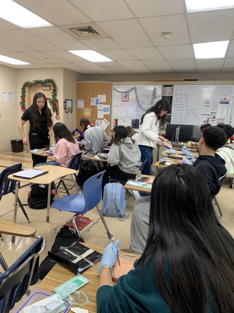 On December 10th, Texas Tech AHEC came to demonstrate suturing to our Health Professions students in clinicals and they loved it!!!