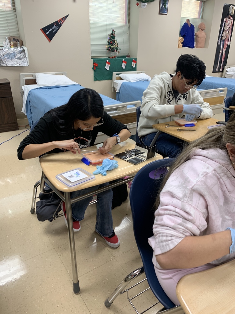 On December 10th, Texas Tech AHEC came to demonstrate suturing to our Health Professions students in clinicals and they loved it!!!
