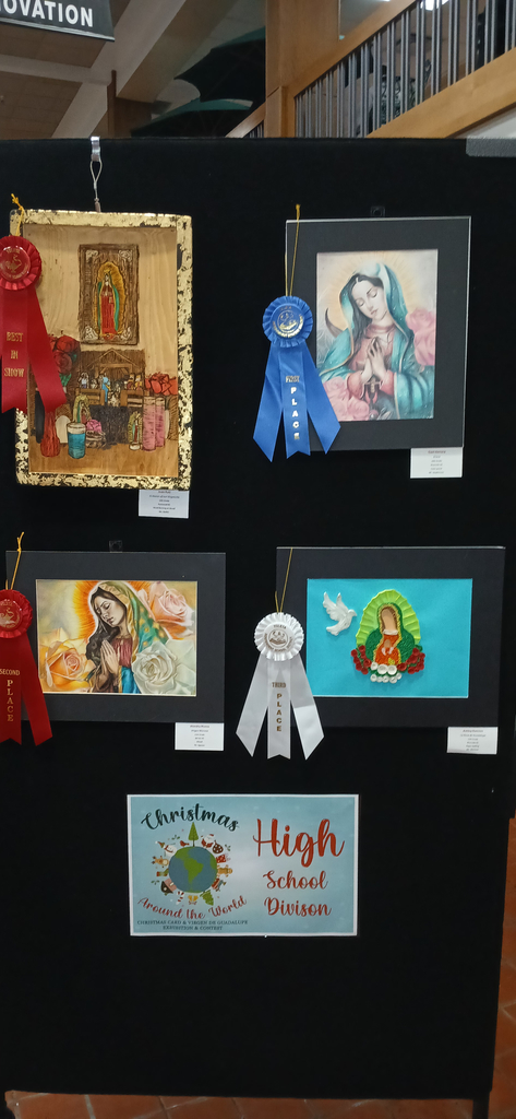 Bel Air Art does it again!  congratulations Alondra Rivera for winning 2nd Place in this years Virgen de Guadalupe Art Contest with her piece "Virgen Morena" (colored pencil).