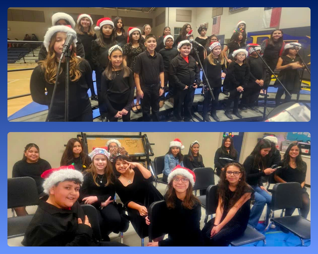 Photo collage of EKIS students at the school fine arts concerts.