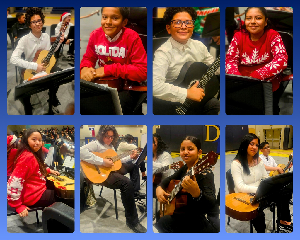 Photo collage of EKIS students at the school fine arts concerts.