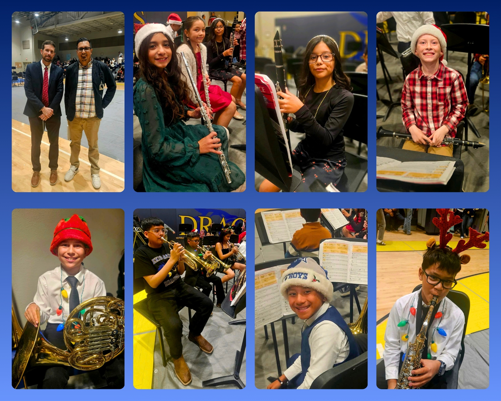 Photo collage of EKIS students at the school fine arts concerts.