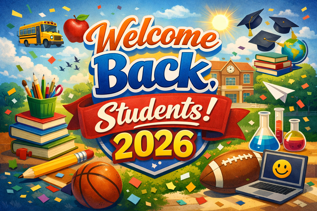 Poster welcoming back students to 2026 school year.