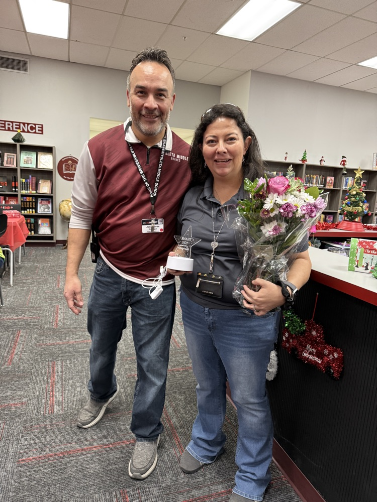 our YMS Teacher of the Year, Mrs. Escarciga