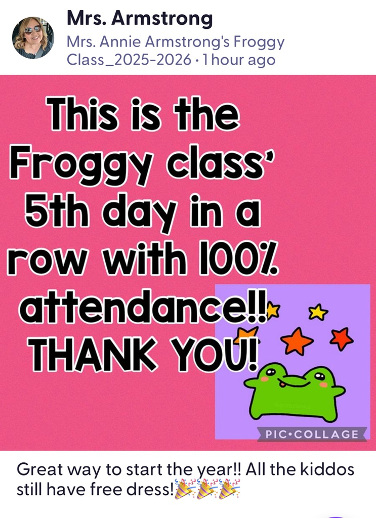 picture showing perfect attendance  