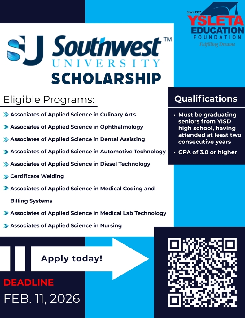 Southwest Scholarship application deadline is February 11, 2026. 