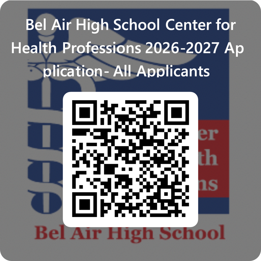 Bel Air Health Professions application qr code.