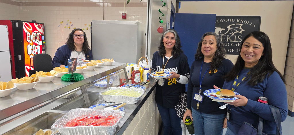 EKIS teachers enjoying a lunch provided by EKIS PTA.